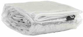 vidaXL Σαφής μουσαμάς με οπές 4x6 m PVC