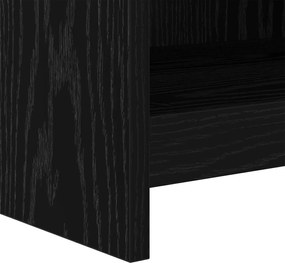 vidaXL Βιβλιοθήκη Μαύρη Δρυς 87,5 x 30 x 111 εκ Επεξεργασμένο Ξύλο