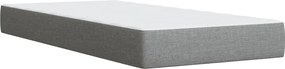 vidaXL Κρεβάτι Boxspring με Στρώμα Ανοιχτό Γκρι 90x200 εκ. Υφασμάτινο
