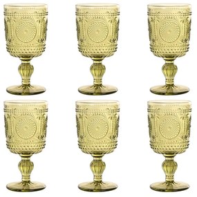 Σετ Ποτηριών Home ESPRIT Πράσινο Κρυστάλλινο 265 ml (x6)