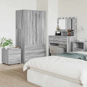 vidaXL Ντουλάπι Μπάνιου Γκρίζο Σονομα 40,5 x 40 x 44 εκ
