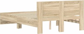 vidaXL Πλαίσιο Κρεβατιού με Κεφαλάρι Sonoma δρυς 120x200 εκ.