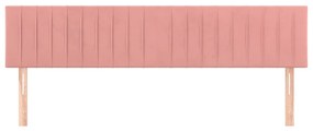vidaXL Κεφαλάρια Κρεβατιού 2 τεμ. Ροζ 80 x 5 x 78/88 εκ. Βελούδινο