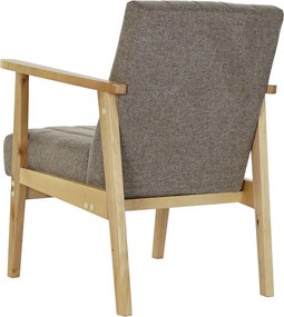 Πολυθρόνα DKD Home Decor Φυσικό Μπεζ πολυεστέρας Τζίντζερ (63 x 68 x 81 cm)