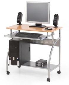 Τραπέζι γραφείου Houston 148, Με ράφι πληκτρολογίου, 76x80x50cm, 10 kg, Κλήθρα | Epipla1.gr
