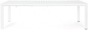 Τραπέζι Τραπεζαρίας Επεκτεινόμενο Εξωτερικού Χώρου Kiplin Αλουμινίου Λευκό180/240*100*77εκ. - Λευκό