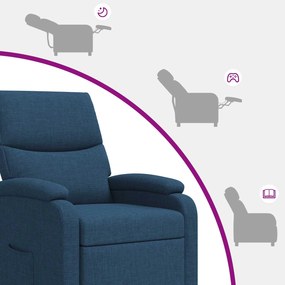 vidaXL Αναπαυτική Καρέκλα Μπλε Ύφασμα