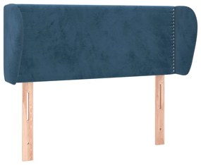 Κεφαλάρι με Πτερύγια Σκούρο Μπλε 103x23x78/88 εκ. Βελούδινο 3117050