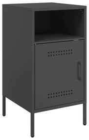 vidaXL Κομοδίνο Μαύρο 36x39x68 εκ. από Χάλυβα