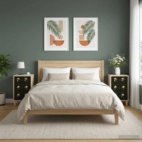vidaXL Κομοδίνο BREMEN 2 τμχ. Sonoma Δρυς 36 x 33 x 60 εκ