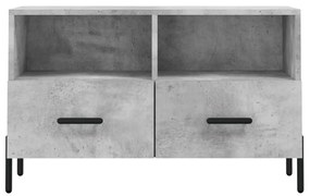 vidaXL Έπιπλο Τηλεόρασης Γκρι Σκυροδέματος 80x36x50 εκ. Επεξεργ. Ξύλο