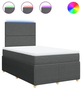 ΚΡΕΒΑΤΙ BOXSPRING ΜΕ ΣΤΡΩΜΑ ΣΚΟΥΡΟ ΓΚΡΙ 120X190 ΕΚ ΥΦΑΣΜΑΤΙΝΟ 3294289