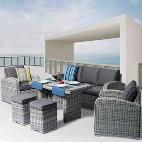 Σετ Σαλόνι Belmar Ε6851 192Χ85Χ73 cm Six Seater