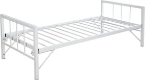 Κρεβάτι-Καναπές Remmie pakoworld μέταλλο λευκό 90x190εκ