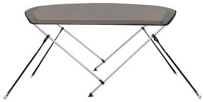 vidaXL Τέντα Σκάφους με 2 Αψίδες Γκρι 150x120x110 εκ.