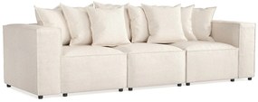 Πολυμορφικός καναπές Seattle U100, Αριθμός θέσεων: 4, Beige, 296x108x74cm, Ταπισερί, Πόδια: Πλαστική ύλη | Epipla1.gr
