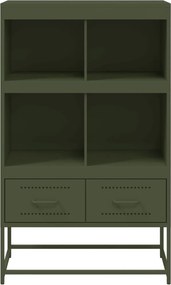 vidaXL Ντουλάπι Πράσινο Λαδί 68x39x111,5 εκ. από Ατσάλι