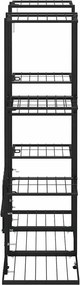 vidaXL Βάση Λουλουδιών Μαύρη 94,5 x 25 x 89 εκ. Σιδερένια