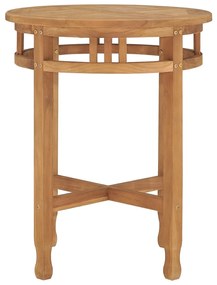 vidaXL Τραπέζι Bistro Ø 60 x 75,5 εκ. από Μασίφ Ξύλο Teak