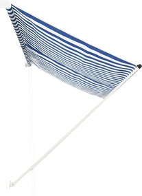 vidaXL Τέντα Συρόμενη Μπλε / Λευκό 300 x 150 εκ.