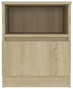 vidaXL Κομοδίνα 2 τεμ. Sonoma Δρυς 40 x 40 x 50 εκ. από Επεξ. Ξύλο