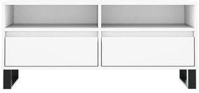 vidaXL Έπιπλο Τηλεόρασης Λευκό 100x34,5x44,5 εκ. Επεξεργασμένο Ξύλο