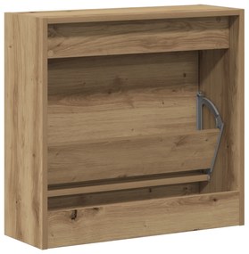 vidaXL Ντουλάπα Παπουτσιών Καρυδιά 60x21x57 εκ Επεξεργασμένο Ξύλο