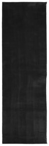 Χαλί HUARTE με Κοντό Πέλος Μαλακό/ Πλενόμενο Μαύρο 80x250 εκ. - Μαύρο