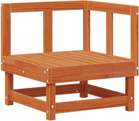 vidaXL Σετ Ξαπλώστρας Κήπου 7 pcs Κερωμένο Καφέ Στερεό πεύκο