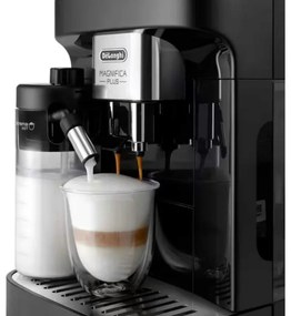 Καφετιέρα DeLonghi Magnifica PLUS ECAM 320.60.B, 1450W, 15 bar, 1.8l, 15 προγράμματα, 13 επίπεδα άλεσης, οθόνη αφής TFT, LatteCrema Hot, επιλογή κόκκων καφέ, Μαύρο