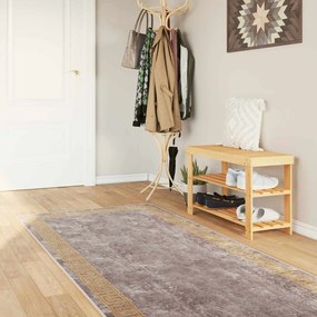 vidaXL Χαλί Runner MARSA Γκρι και Χρυσό 80 x 350 εκ. Πολυέστερ και PVC