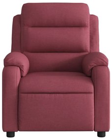 vidaXL Πολυθρόνα Μασάζ Ανακλινόμενη Μπορντό Υφασμάτινη