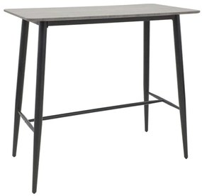 Τραπέζι Μπαρ Senso 273-000014 120x60x103cm Grey-Black Mdf,Μέταλλο
