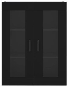 vidaXL Ντουλάπι Μαύρο 69,5x34x180 εκ. από Επεξεργασμένο Ξύλο