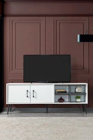 Έπιπλο Τηλεόρασης Λευκό / Ανθρακί SODRA 160x35x20