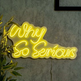 Διακοσμητικό Φωτιστικό Τοίχου Why So Serious 395NGR2505 54x28,5cm Led 36W Yellow Wallity