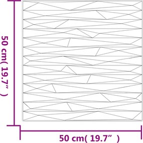 vidaXL Πάνελ τοίχου 48 τμχ. 50 x 50 cm Μαύρη Πέτρα Φελιζόλ XPS