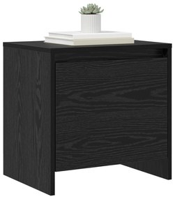 vidaXL Κομοδίνο Μαύρη δρυς 45 x 34 x 44.5 εκ Επεξεργασμένο ξύλο