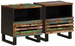vidaXL Κομοδίνα 2 τεμ. 40 x 34 x 46 εκ. από Μασίφ Ανακυκλωμένο Ξύλο