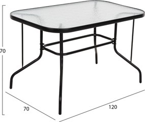 ΣΕΤ ΤΡΑΠΕΖΑΡΙΑΣ 5ΤΜΧ ADAM HM10896.03 ΤΡΑΠΕΖΙ 120x70εκ & 4 ΠΟΛΥΘΡΟΝΕΣ--ΜΑΥΡΟ