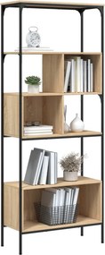 vidaXL Βιβλιοθήκη 5 Επιπέδων Sonoma Δρυς 76x33x188,5 εκ. Επεξεργ. Ξύλο