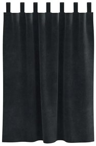vidaXL Κουρτίνες με κουρτίνες 2 pcs Μαύρο 140 x 140 cm Βελούδο