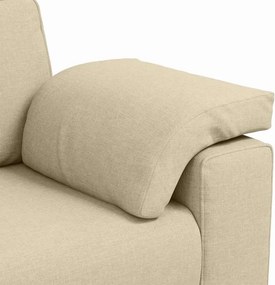 vidaXL Διθέσιος καναπές Κρεμ 180 cm ύφασμα