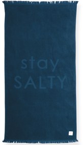 Πετσέτα Θαλάσσης Ζακάρ Stay Salty Blue 90x170 - Nef Nef