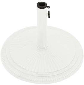 vidaXL Βάση Ομπρέλας Λευκή 45 x 45 x 30 εκ. από Χυτοσίδηρο