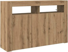 vidaXL Πλαϊνό γραφείο Artisan Oak 116 x 30 x 75 εκ. Επεξεργασμένο Ξύλο