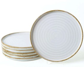 Πιάτο Ρηχό (Σετ 6Τμχ) 275KRM2445 27cm White Hermia Κεραμικό