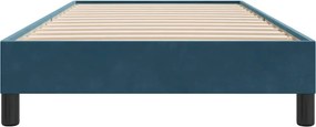 vidaXL Box Spring Κρεβάτι χωρίς στρώμα Σκούρο μπλε Βελούδινο