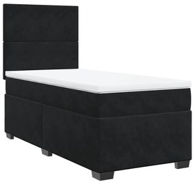 ΚΡΕΒΑΤΙ BOXSPRING ΜΕ ΣΤΡΩΜΑ ΜΑΥΡΟ 80 X 200 ΕΚ. ΒΕΛΟΥΔΙΝΟ 3293058