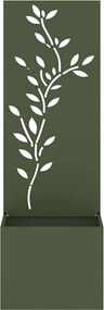 vidaXL Οθόνη Ιδιωτικότητας Κήπου Floral Λαδί 50 x 150 cm